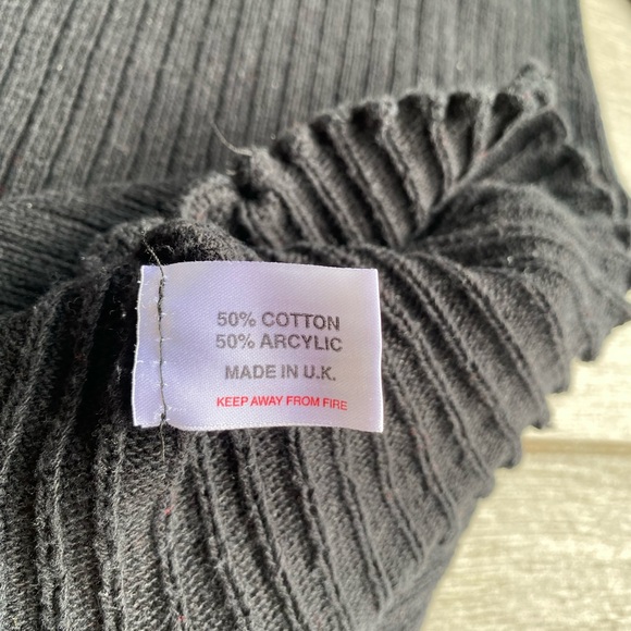 Nasty Gal Black Ribbed Cold Shoulder Mini Dress, Size Small - Picture 6 of 8